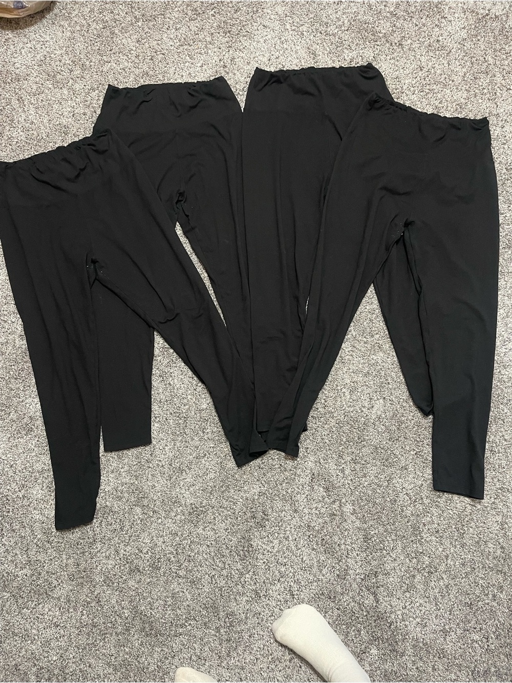 Black Stretch Leggings - Set of Four